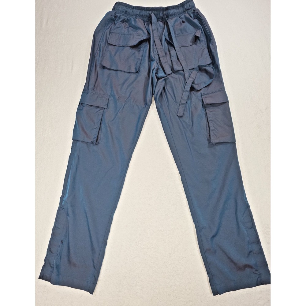 Nova Men Cargo Pants Blue Size L Drawstring Waist
